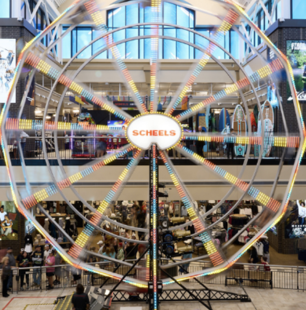 The Chandler SCHEELS Ferris Wheel and other attractions for families